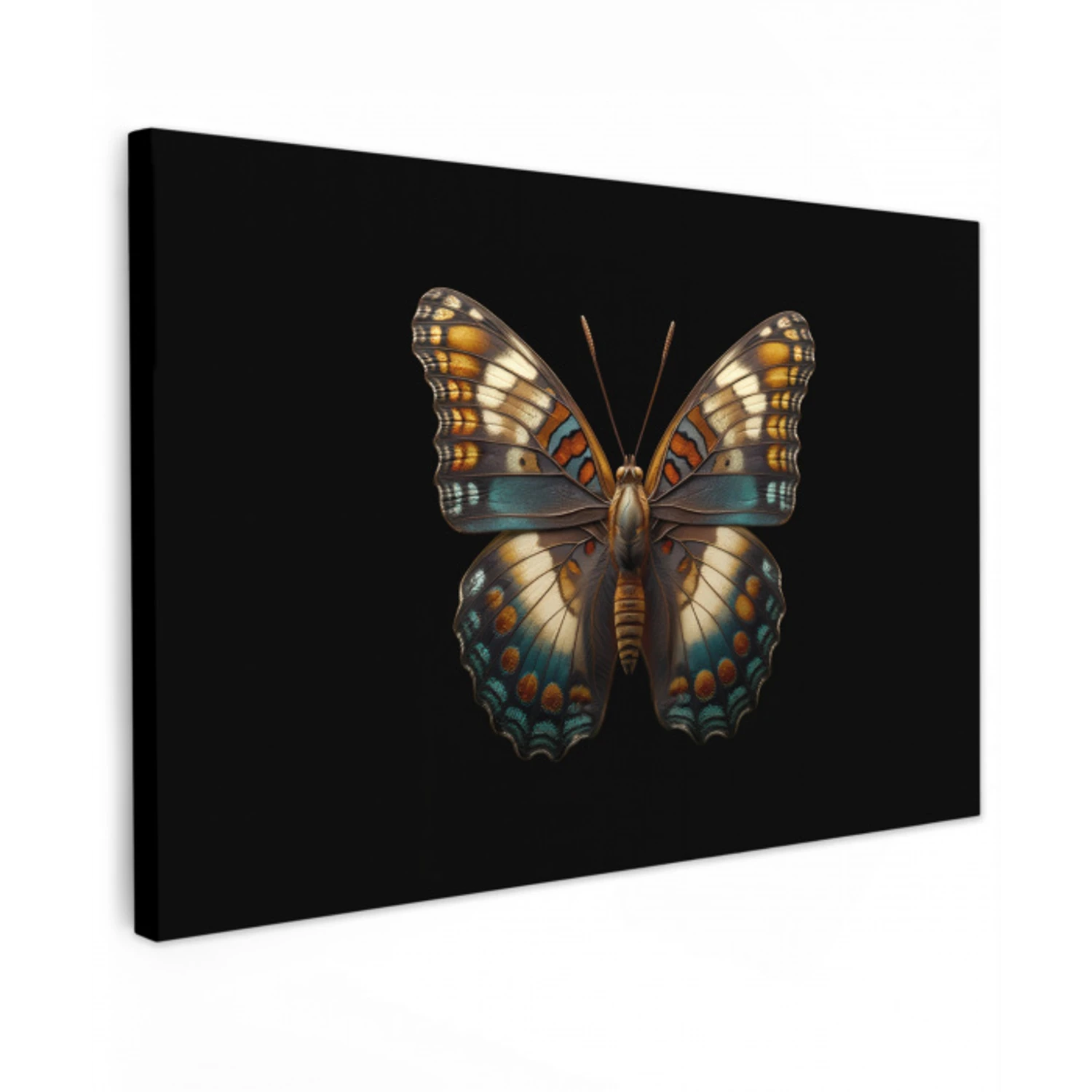 Vlinder - Kleurrijk - mozaïekachtig canvas 2cm klein -z3d