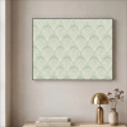 Waaiers - Patroon - Groen Textielframe zwart klein 947 -sfeer2