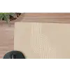 Parallelle lijnen - Lichte textuur - Beige muismat rubber klein -closeup