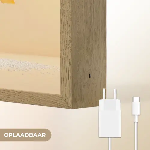 Peach - Eten - Taart - Oranje Light Box met batterij (Wandlamp) middel -USP_websiteoplaadbaarNL