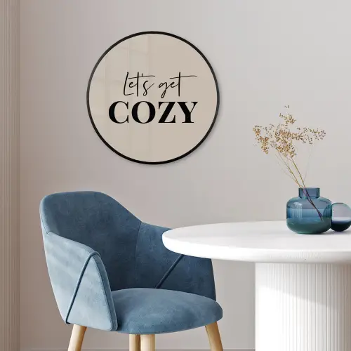 Beige - Winter - Quote - Cozy Fotolijst rond zonder passe partout klein -sfeer2