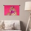 Tijger - Modern - Neon Wandkleed katoen klein -sfeer4