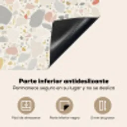 Patronen - Licht - Terrazzo - Decoratie Inductie beschermer vinyl 3mm middel -zzsfeer4_SP