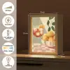 Citroenen - Glas - Tafelkleed - Geblokt Light Box met kabel (Tafellamp) klein -USP_NL