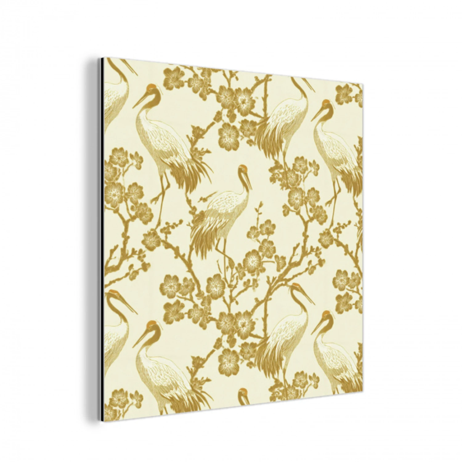 Kraanvogels - Kersenbloesem - Goud aluminium wit klein 46 -3d