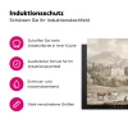 Landhuis - Rivier - Vee Inductie beschermer vinyl 3mm klein -zzzzzzz-lf-ups
