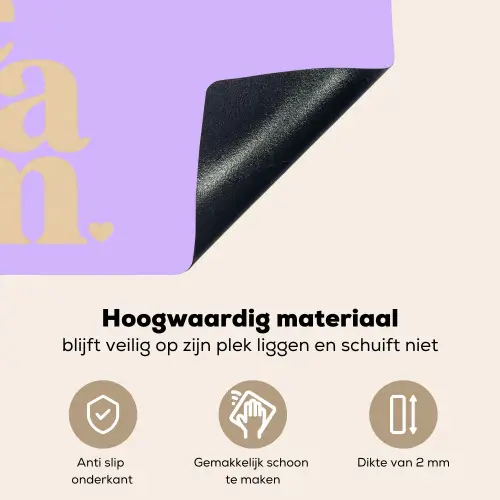 Dream - Paars - Typografisch Inductie beschemer met haakjes klein -ky-onderkant-nl