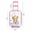 Cheeta welpje op een schommel in de wolken Kinderkoffer - Roze klein -productfoto_formaten
