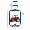 Tractor - Getekend - Rood Kinderkoffer - Blauw klein -productfoto_formaten