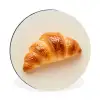 Croissant - Brood - Beige Wandcirkel aluminium klein -3d