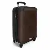 Lederen look chocolade bruin NBS - Handbagage koffer - Kinderen Unisex middel -productfoto_3d