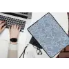 Abstract - Blauw - Bladeren laptophoes neopreen klein -bureau