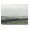 Grijs - Berg - Paarden muismat rubber klein -3d