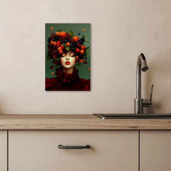 Vrouw - Aardbeien - Frambozen - Bramen - Bessen KitchenYeah - Keuken - Canvas klein -sfeer2