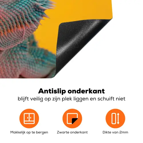 Kameleon - Kauwgom - Kleurrijk Inductie beschermer vinyl 3mm klein -zzzzzzz-td-onderkant