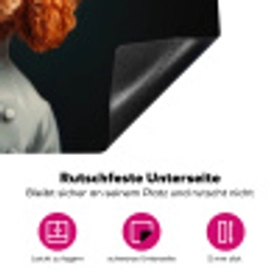 Bruin - Kok - Hondje Inductie beschermer vinyl 3mm klein -zzzzzzz-lf-onderkant