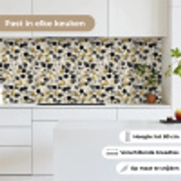 Botanisch - Goud - Zwart keuken achterwand 2 middel 871 -sfeer4_NL