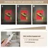 Kikker - Kleurrijk - Strepen - Ogen Light Box met kabel (Tafellamp) klein -USP_dimbaarNL