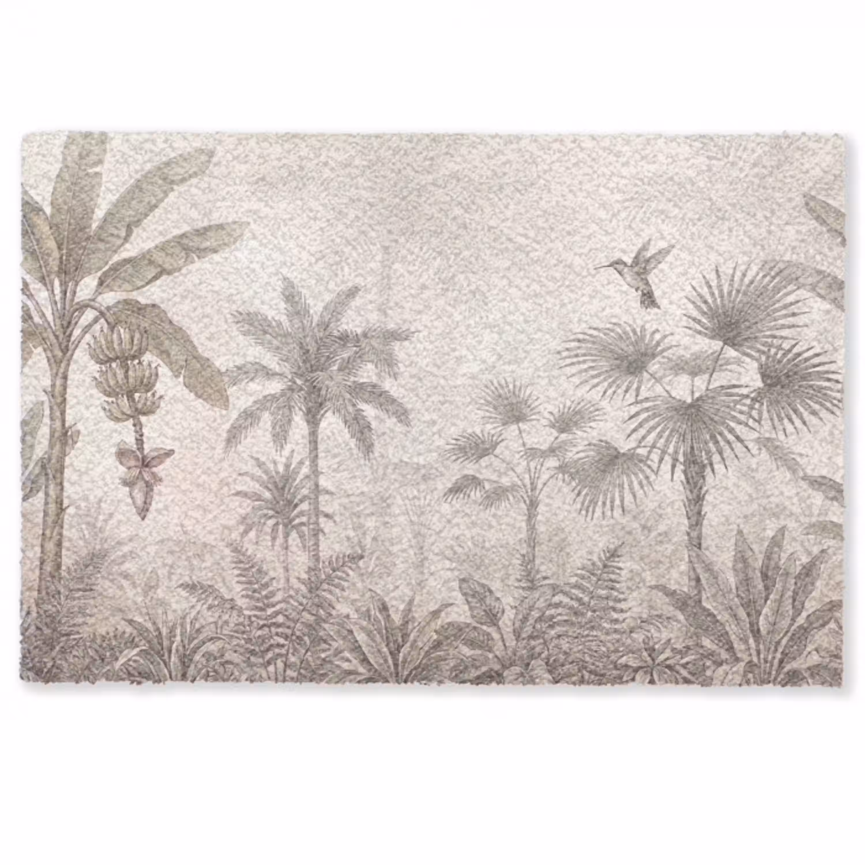 Jungle - Banenboom - Kolibrie - Beige Deurmat klein -zkaufland3d