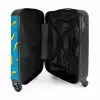 Patronen - Bananen op blauw NBS - Handbagage koffer - Kinderen Unisex middel -binnenkant