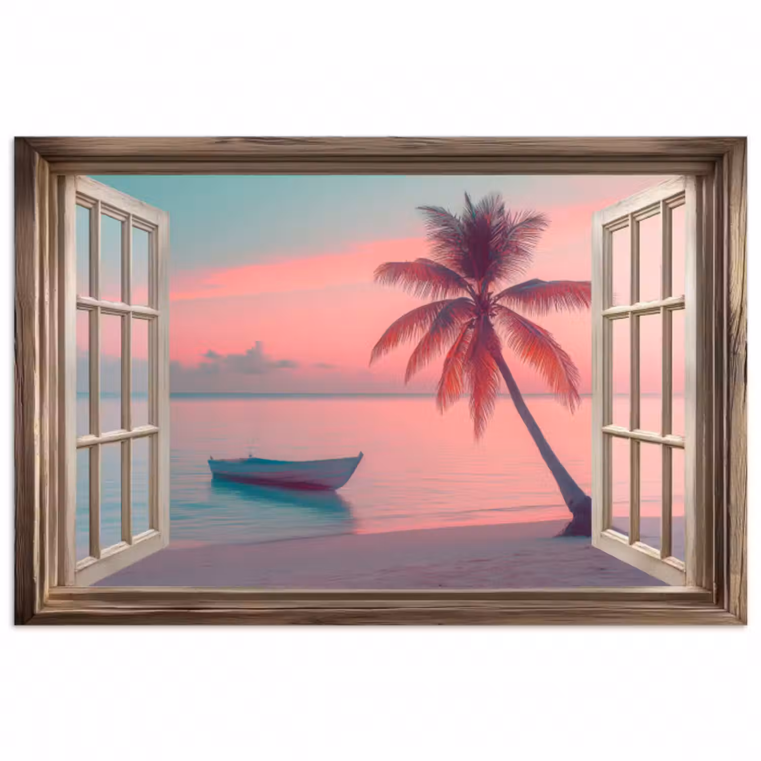 Poster - Durchblick - Strand - Palme - Tropisch