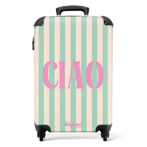 Quotes - Ciao mintgroen en zalmkleur NBS - Handbagage koffer - Kinderen Unisex middel -productfoto_recht