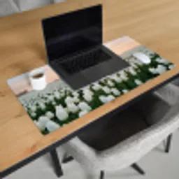 Tulpen - Landschap - Wit Muismat XXL klein -sfeer1