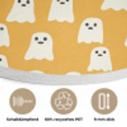 Halloween - Spookjes - Oker Akoestische PET Vilt - Rond klein 838 -closeup_DE