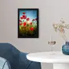 Klaprozen - Toscane - Zon - Rood - Blauw fotolijst zwart zonder passe partout klein -sfeer4