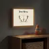 Vlinder - Vleugels - Bloemen - Beige Light Box met batterij (Wandlamp kind) middel -sfeer5_kind