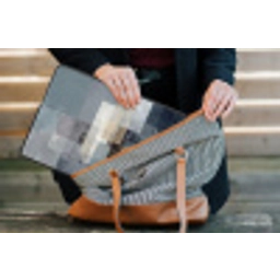 Rechthoeken - Abstract - Blauw laptophoes neopreen klein -tas