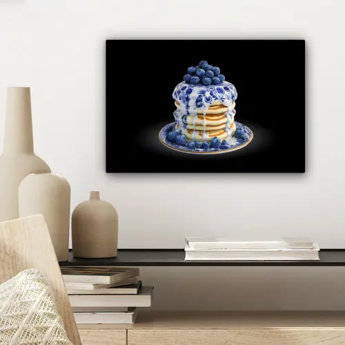 Pannenkoeken - Blauwe Bessen - Bord canvas 2cm klein -sfeer6