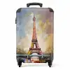 Eiffeltoren - Schilderij - Olieverf - Parijs NBS - Handbagage koffer - Unisex middel -productfoto_recht
