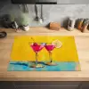 Glazen - Cocktail - Citroen - Kers Inductie beschermer vinyl 3mm klein -sfeer5