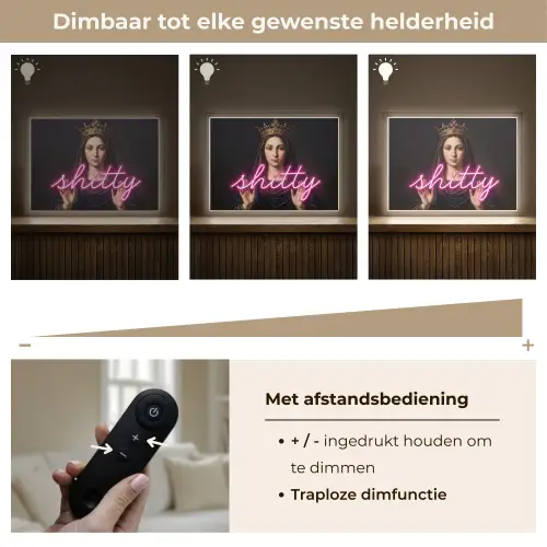 Ironisch - Tekst - Neon Light Box met batterij (Wandlamp) middel -USP_dimbaarNL