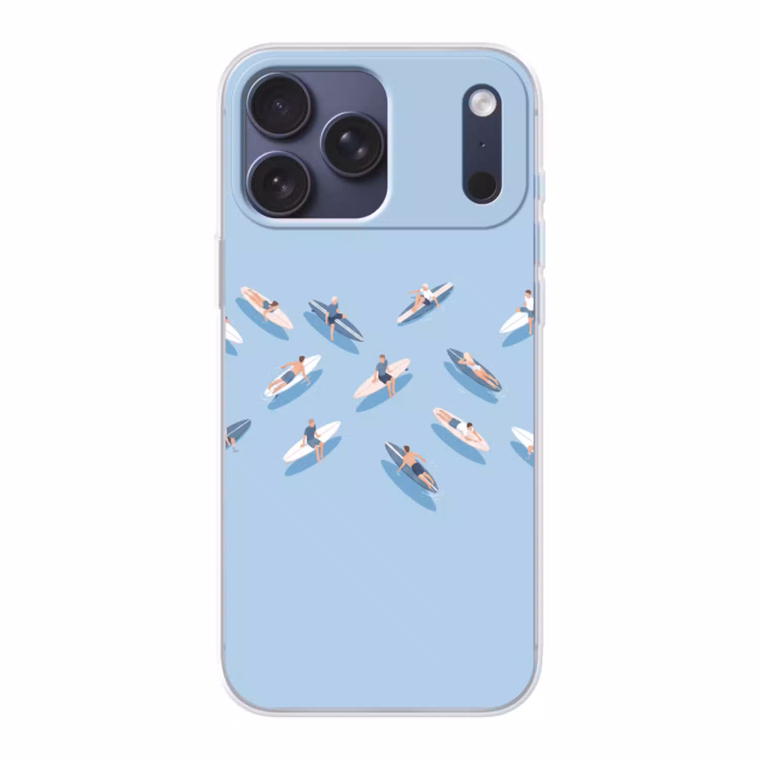 Mensen - Surfen - Water - Zomer - Illustratie Telefoonhoesje iPhone 17 Pro Max klein -3d