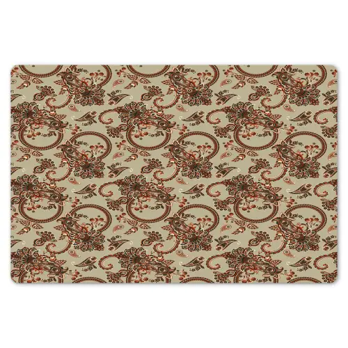 Warm - Bloemen - Groen - Rood Placemat vinyl groot 368 -zzsfeer1_Kitchenyeah-website