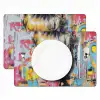 Expressief - Milkshake - Vrouw - Felle kleuren Placemat vinyl groot -zzsfeer2_Kitchenyeah-website