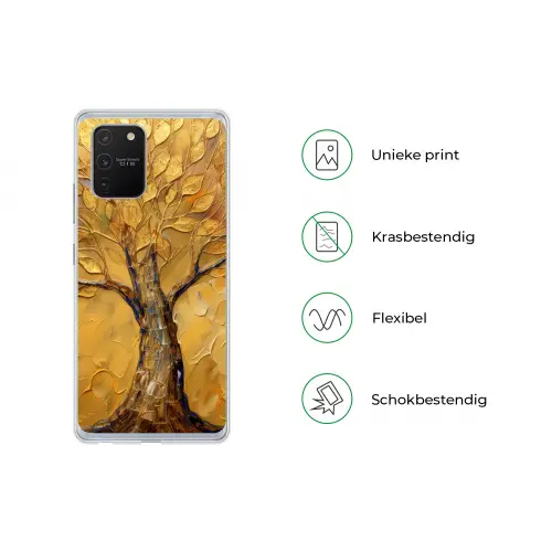 Goud - Boom - Abstract - Modern Telefoonhoesje Samsung Galaxy S10 Lite klein -specsS10Lite