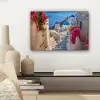 Santorini - Bloemen - Griekenland canvas 2cm klein -sfeer6
