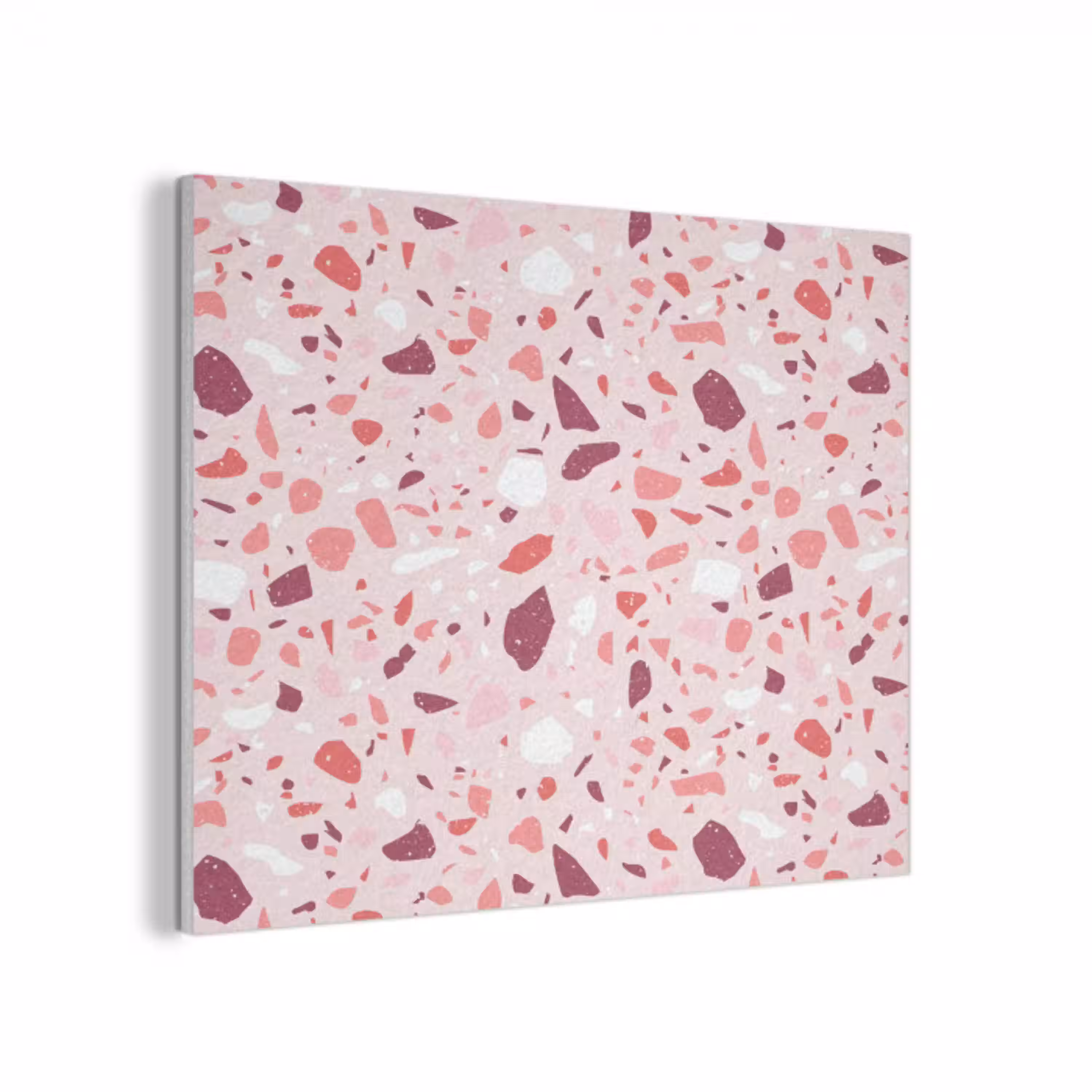 Terrazzo - Patroon - Roze PET vilt klein 837 -3d