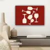 Wijnglazen - Silhouetten - Wit canvas 2cm klein -sfeer6