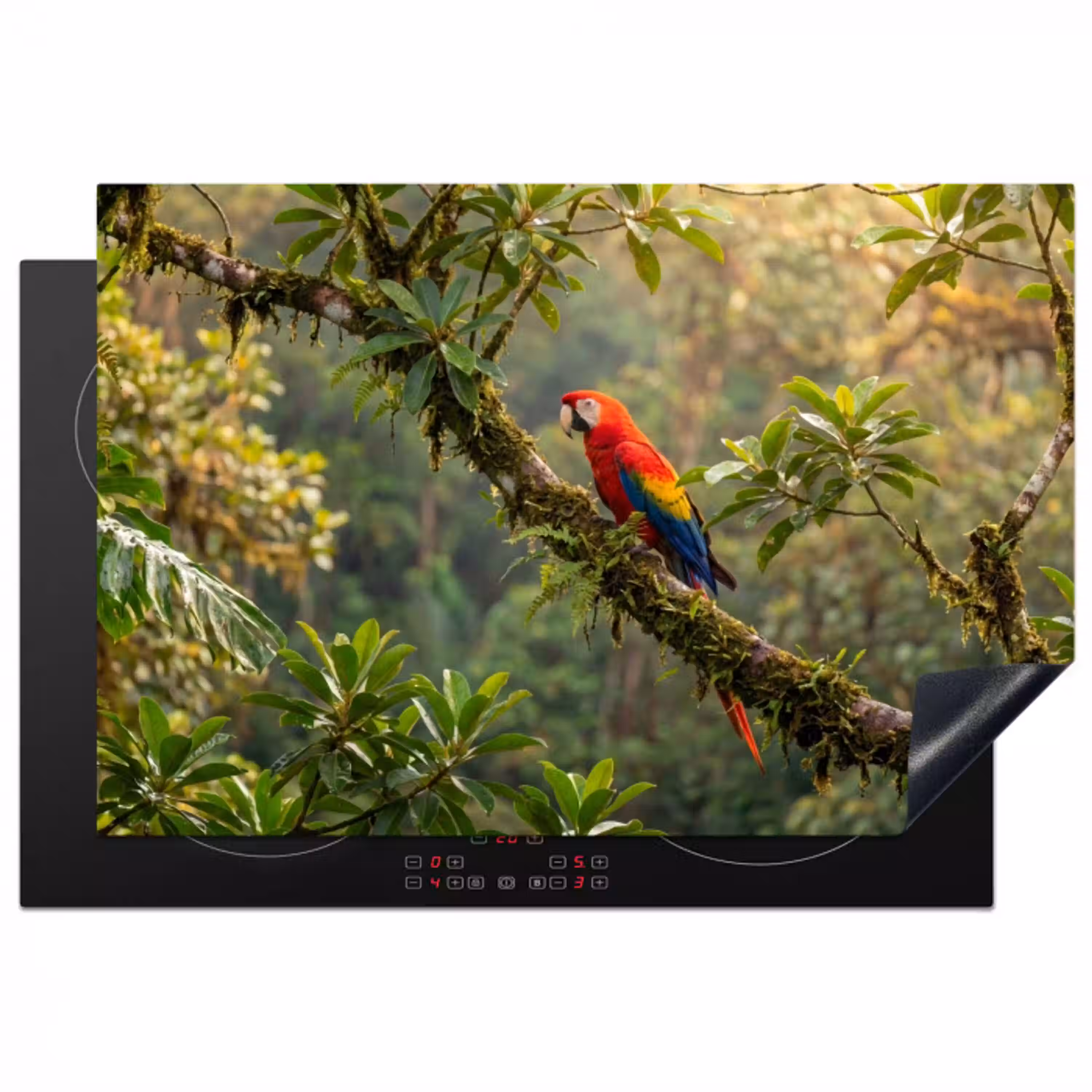 Ara - Jungle - Rood Inductie beschermer vinyl 3mm klein -3d