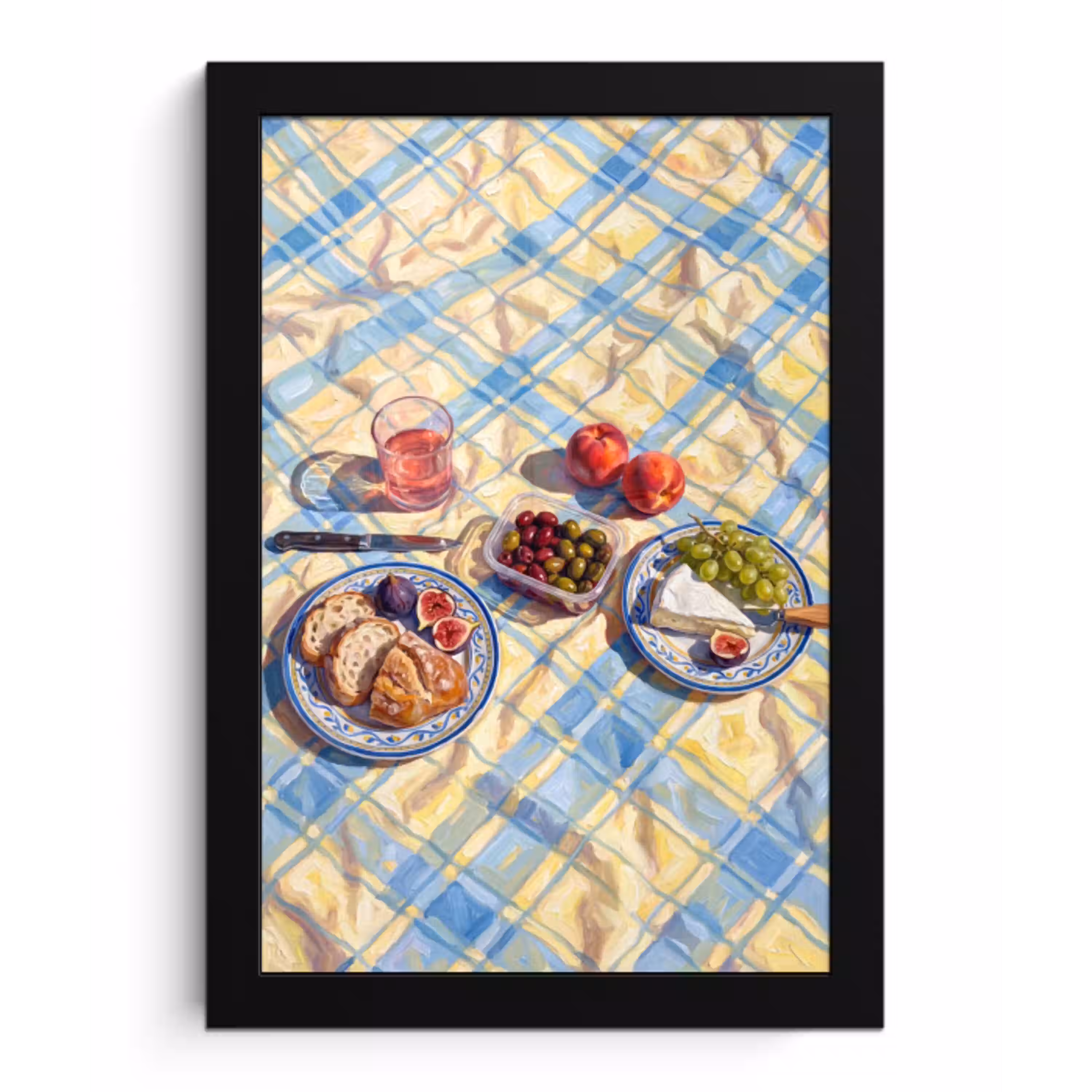 Eten - Picknick - Zomer fotolijst zwart zonder passe partout klein -3d