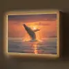 Walvis - Zon - Zee Light Box met batterij (Wandlamp) middel -z3d_website