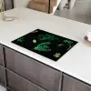 Specerijen en kruiden op zwarte achtergrond Inductie beschermer vinyl 3mm middel -sfeer8
