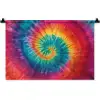 Regenboogkleuren - Tie dye - Wandkleed katoen klein -zz3d