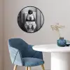 Pinguïn - Telefoon - Toilet - Zwart - Wit Fotolijst rond zonder passe partout klein -sfeer2
