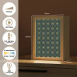 Geometrisch - Elegant - Groen Light Box met kabel (Tafellamp) klein 925 -USP_NL