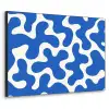 Vormen - Abstract - Blauw - Golven Textielframe zwart klein -3d